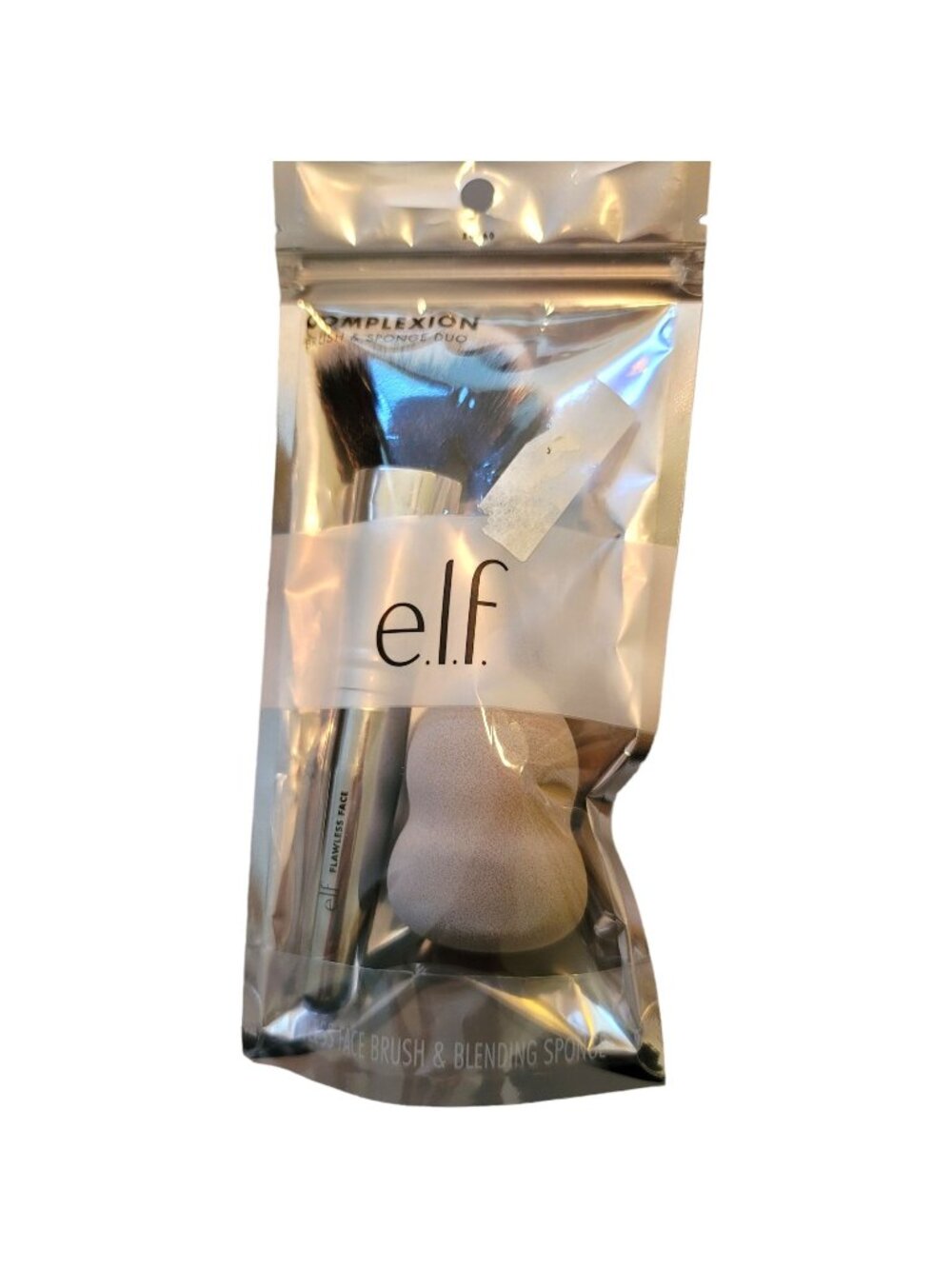 Elf Complexion Flawless Face Brush and Blending Sponge Duo Set Tools NIP JJ3354